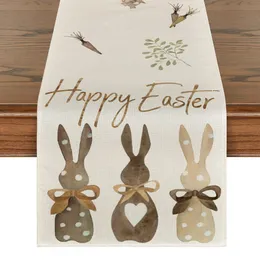 Cenouras de mesa Cenouras Rabit Bunny Happy Páscoa com Placemat Spring Summer Holiday Holiday Holiday Kitchen Decortion 230520