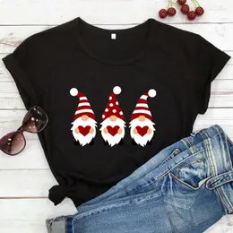 Women's T Shirts Valentine's Day Gnomes T-Shirt Cute Colorful Shirs Trendy 2023 Tee Women Fashion Casual 90s Aesthetic Tops