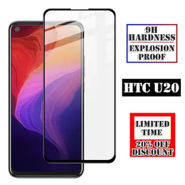 Ochraniacz ekranu dla HTC U20 5G Desire 20 21 Pro 9H Pełna okładka Pełna temperatura GLUE Hartowane Szklanie Wildfire E2 E3 Anti Scratch Film ochronny