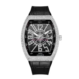 187 PINTIME Men Fashion Watch Shinning Diamond Iced Out Watches Stainless Steel Quartz Movement Male Casual Dress Clock Party watch Montre