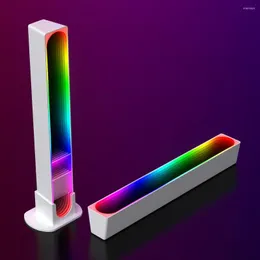 Vloerlampen Bluetooth RGB Desktoplamp Nacht licht Muziek Rhythm Sfeer met app -besturingselement voor tv Compute Gaming Decor