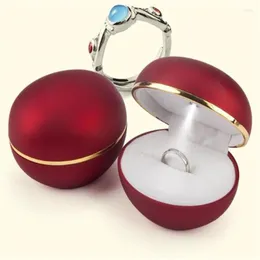 Bolsas de jóias lyly ly redond redondo liderado e epóxi revestido com ovo de ovo de anel de anel de anel de luxo exibir rack por atacado