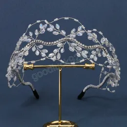 Mode svart krona bröllop tiaras kristall pannband elegant huvudbonad prom hårtillbehör brud kronor smycken