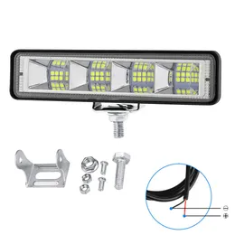 Carro 2 pces 12-60v 72w luz de trabalho do carro conduziu a barra 4x4 24 conduziu a barra de luz de trabalho offroad suv atv trator barco caminhões escavadeira led feixe combinado