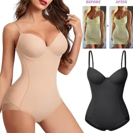 Waist Tummy Shaper Trainer Shapewear for Women Control Dress Backless Bodysuit Tops Body with Built-in Bra Slimming Underwear 230520