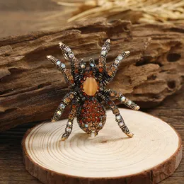 Morkopela Retro Cat's Eye Spider Brooch Fashion Jewelry Pins Vintage Spiders Inset Brosches and Pins For Man Women Banket Dress