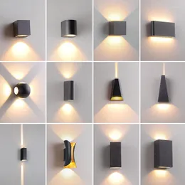 Wall Lamps HIENA Round Square Sconce Modern Lights Garden Porch Ip65 Waterproof Up Down Lighting Outdoor Led Bedroom Lamp Decor