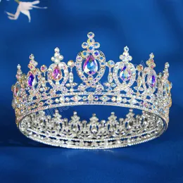 Crystal Royal Queen King Tiary i korony Kobiety PROM DIADEM WŁOSKIE ODDZIAŁY WEDNE WEDNI MINIJSKIE AKCESORIA