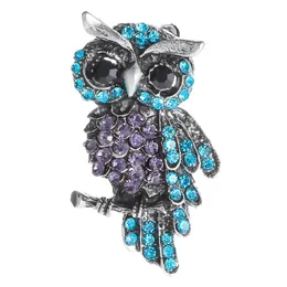 Owl da Mulher Feminina Coréia Imitação da moda Rhinestone Blue Corw