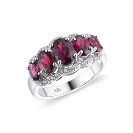 Ringar gz zongfa original design 925 sterling silver ringar för kvinnor 2.7 karat naturlig rhodolite oval ädelsten mode fina smycken