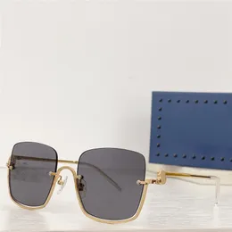 New fashion design uomo e donna occhiali da sole 1279S quadrato in metallo mezza montatura avant-garde stile moderno versatili occhiali di protezione uv400 per esterni