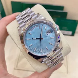 SX Diamond Watch Men 's Watch 228206 228236 40mm 아랍어 로마 숫자 디지털 시계 Ice Blue Cal.2823 자동 기계 운동 시계 316L 강철 팔찌