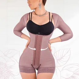 Waist Tummy Shaper High Comression Control Shapewear Slimming Fajas Lace Body postpartum bodysuit convenient for breastfeeding 230520