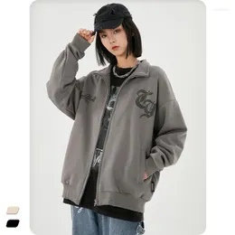 Kurtki męskie Vayrich American Over Rozmiar kurtki zamki błyskawiczne kobiety bluzy streetwear hip hop unisex college casual wierzchołek bluzy bluzy z kapturem