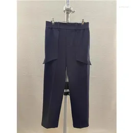 Men's Pants Arnodefrance Men's And Women's Quality 1:1 Wool Adf Ribbon High Street Trousers Coffee Royal Blue M L XL