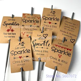 Altre forniture per feste di eventi XX Fai da te 100PCS Tag personalizzato Sparkler Glow Stick Tag Tag di fuochi d'artificio di nozze Etichetta personalizzata Non incluso Sparkler 230522