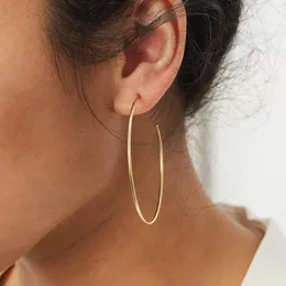 Huggie 14k Guldfylld grundläggande hoopörhängen 15mm/20mm/30mm guldhoppsmycken moderna hoopörhängen brincos minimalistiska kvinnor örhängen