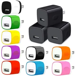 US Wall Charger 5V 1A AC Home Travel Travel Wal Chargers Power Adapter for iPhone 13 14 15 SAMSUNG S10 S22 S23 NOTE 8 10 HTC ANDROID PHONE PC MP3
