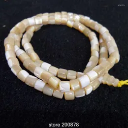 Strand BRO566 Natural Grey Conch Shell 108 Prayer Beads Mala 6mm Barrel Tibetan Rosary