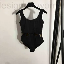 Grundläggande avslappnade klänningar Designer Brand Home Spring/Summer 2022 New Portrait Ribbon midjeband One Piece Swimsuit Sling Tights H1V3