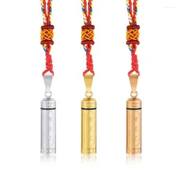 Ketten 2023 Mode und chinesischer Stil Schmuck Titanstahl Shurangama Fluch zu öffnende Religion Anhänger Halskette geeignet für Männer