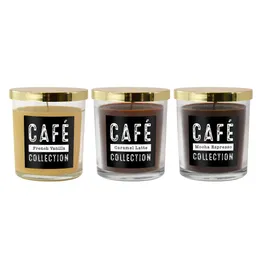 Velas de cera perfumadas - conjunto de coleções de café de 3
