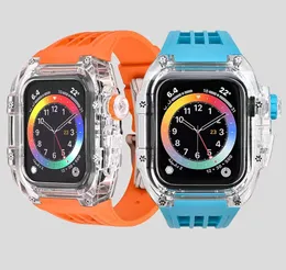 Reloj inteligente Para Apple Watch Ultra Series 8 45mm 49mm iWatch correa marina reloj inteligente reloj deportivo caja de correa de carga inalámbrica Funda protectora