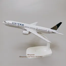 Aircraft Modle Eloy Metal Air American United B777 Airlines Airplane Model United Boeing 777 Plan Model Diecast Scale Aircraft Gifts 16cm 230522