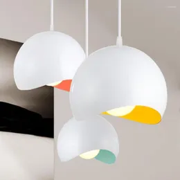 Kolye lambaları Nordic Macaron Alüminyum Işıklar Modern LED Hanglamp Yemek Odası Mutfak Armatürleri Aydınlatma Armatürü Yaşam