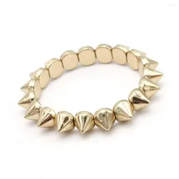 Charme Armbänder Mode Acryl Spike Studs Für Männer Frauen Rock Punk Gestreckt Nieten Armreifen Schmuck