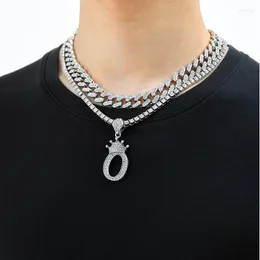 Подвесные ожерелья Fashion Collier de Luxe en Cuivre et Zircon a-z avec pendentif алфавитный стиль