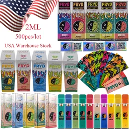 USA Warehouse Stock 2ml Fryt Pusta płynna diamenty E papierosy Ładowarki 350 mAh A+ Wysokiej jakości dyspozytoralne Pióry Vape Naładowanie 10 smaków typu C Typ C