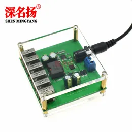 6USB output DCDC voltage reduction module 9V12V24v36V to 5V/8A vehicle stabilized charging power converter