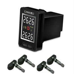 Smart Car TPMS Monitor de pressão dos pneus Sistema para Toyota Honda Nissan Mazda com 4 sensores Sistemas de alarme sem fio LCD Display