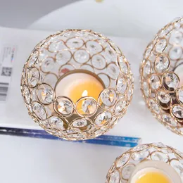Mum Tutucular Nordic Crystal Golden Hollow Out Demir Şamdan Romantik Düğün Dekor Dersleri Ev Masa Üstü Süsleme