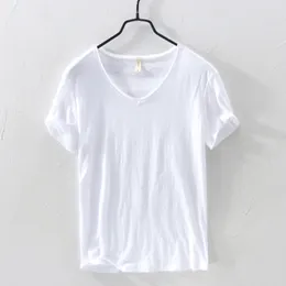 Mens Designer T قمصان Tee Shirt الصيف الجديد القطن T-Shirt Men V-Deace Solid Color Thirt Tirt Basic Basic بالإضافة إلى حجم قصير الأكمام قمم عالية الجودة مصممين تي شيرت