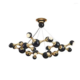 Chandeliers Luxury Art Led Villa Club Dinning Room Kitchen Restaurant Ceiling Pendant Lamp G9 Bulb Source Fitting