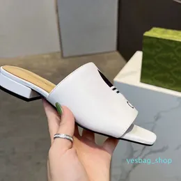 Designer tongs appartements sandales diapositives été plage pantoufle plates-formes sexy pour femme chaussures en cuir véritable