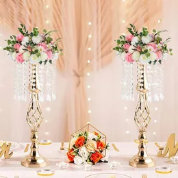 Świecane posiadacze 2023 Świecklestick ślubne elementy Centrum Tealight przyjęcie urodzinowy stół stół wystrój stolików na stoły wazon kwiatowy