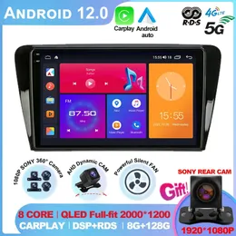 Android 12 10.1inch 4G Carplay 2din Araba Radyosu Multimedya Oyuncu Navigasyon GPS Volkswagen Skoda Octavia 3 A7 2013-2018 Netflix