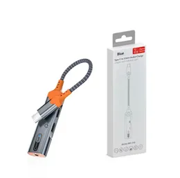 Premium Digital DAC 3 i 1 USB C Hörlur Jackadapter 60W Laddning Kabel Typ C till 3,5 mm Aux Audio Earphone Adapter
