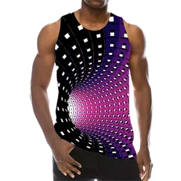 Ny 3D-tryckning Funny Psychedelic Hole Tank Top Fashion Men Women Tracksuits Crewneck Vest Plus Size S-6XL HARAJUKU 002