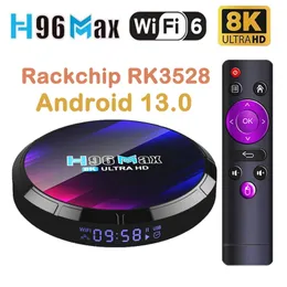 H96 Max Android 13.0 TV Box RK3528 Quad Core 4GB 32GBデュアルWiFi 6サポート8K 3Dセットトップボックスメディアプレーヤー