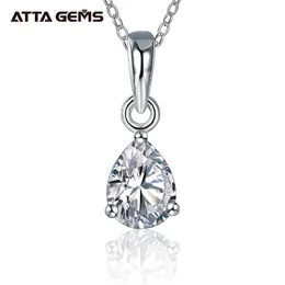 قلادة attagems شكل الكمثرى 10*8mm moissanite 925 Sterling Silver Moissanite Necklace Diamond Vired مرور المجوهرات الفاخرة Girl Girl Girl