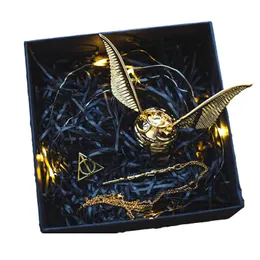 Boxen kreative Gold Snitch -Serie Ringbox Vorschlag Mystery Luxus Metall Schmuck Aufbewahrungsbox Hülle Hochzeitsringe Süßes Wings Girl Geschenk