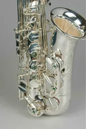 Nova chegada Alto EB Tune Brass Saxofone de alta qualidade Sax e instrumento musical plano com caixa de bocal de caixa frete grátis
