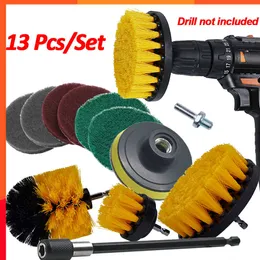 New 13Pcs Drill Brushes For Cleaning Dust Electric Brushes Car Polishing Pad Cleaning Brush For Screwdriver Car Cleaning Tools