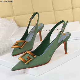 Sandals Bigtree Brand Designer Shoes Women Slingback Heels Pump Sexy Sexy Toe Stiletto Evening Party Shoes for Women Zapatos de Mujer J230518 J230519 J23052222222222