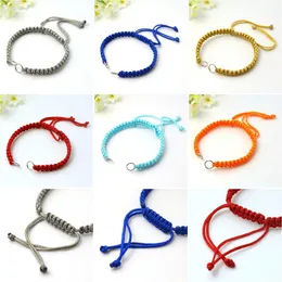 Componentes 50 Pcs Ajustável Nylon Trançado Cord Pulseiras Fazendo Corda Para Mulheres Homens DIY Pulseiras Artesanais Bangle Jóias Fazendo Descobertas