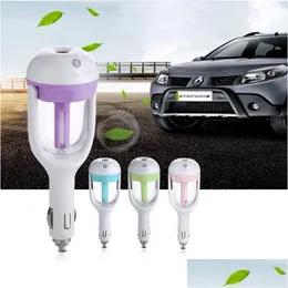 Essential Oils Diffusers 12V Car Steam Humidifier Air Purifier Aroma Diffuser Oil Cars Humidifiers Mticolors Drop Delivery Home Gard Dhol3